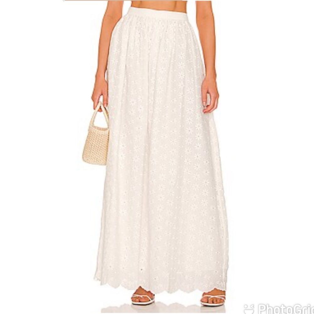 NEW Caroline Constas Kassandra Skirt White Eyelet Size Medium - Picture 13 of 13